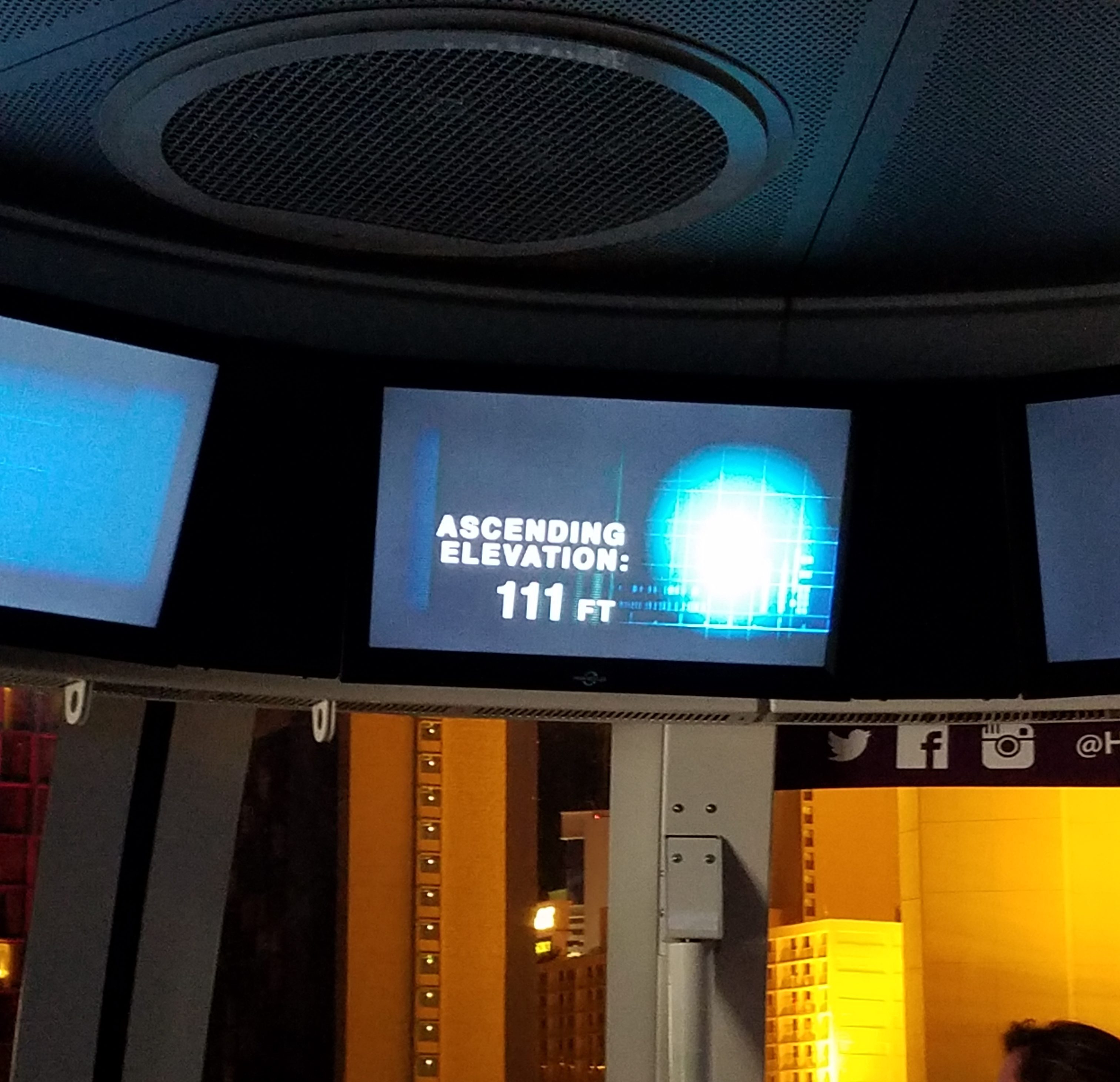 Screen Showing Elevation in High Roller Pod